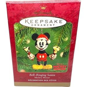 Hallmark Keepsakes- Bell-ringing Santa Mickey dated-2001
